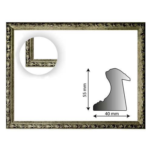 Argento cornice barocca - argento,