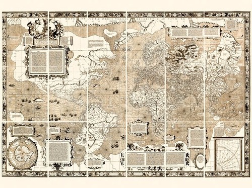 Quadro mappa mondo planisfero - quadro,