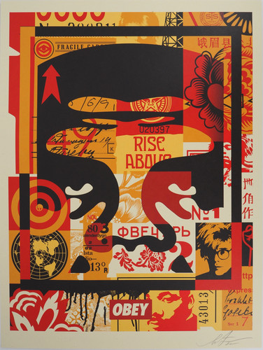 Shepard fairey collage - shepard, (obey):