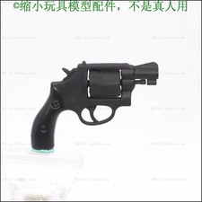 Modellino pistola revolver R5-5-1 scala 1/6 Black Smith Wesson 38 per Hot Toys 12"