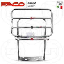 PORTAPACCHI POSTERIORE CROMATO PER VESPA PX 125 150 200 / ARCOBALENO FACO
