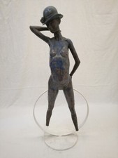 Renzo Galardini scultura in ceramica nudo con bombetta anni '70 Italia Pisa