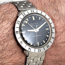 🔥🔥Raro! Vintage! Orologio da polso BULOVA ACCUTRON - ASTRONAUT 214 Tuning Fork GMT!!