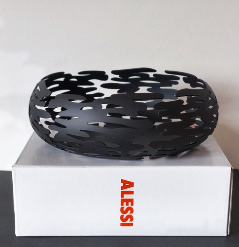 Alessi cestino barknest nero - cestino,