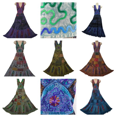 Abito patchwork rayon - , cotone