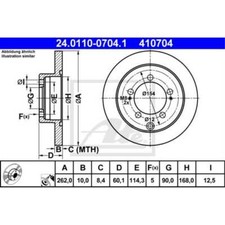 ATE 2X Disco Freno Posteriore