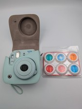 Fotocamera Fujifilm Instax Mini 8 blu ghiaccio - testata e funzionante - con custodia e obiettivo