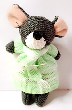 PERLANA 90s italy topino topo pupazzetto tricot uncinetto gadget sorpresina