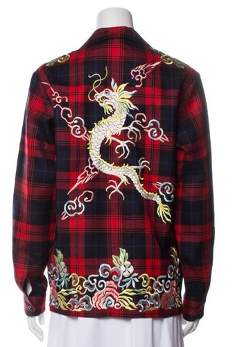 Camicia gucci dragon ricamata - dragon,