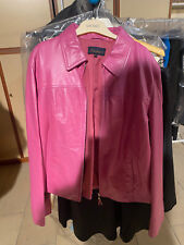 Giacca Giubbino Giubbotto vera pelle da Donna NUOVA color Rosa LUISA SPAGNOLI 