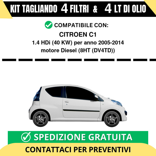 Tagliando per citroen 4 - per, 1.4