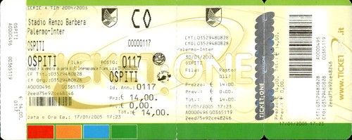Biglietto stadio palermo - biglietto, inter