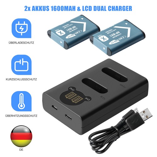 Batteria caricabatterie - 2x,