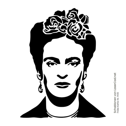 Stencil frida kahlo - a5, a4