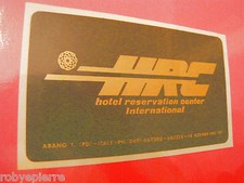 Adesivo sticker vintage HRC HOTEL RESERVATION CENTER INTERNATIONAL abano terme