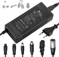 Caricatore Monopattino Elettrico 54.6V 2A Adattatore 6 Connettori per Litio 48V