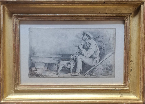 Disegno antico uomo pescatore - disegno, uomo,