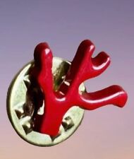 PIN ISAIA Napoli  Coral Red ORIGINAL NEW Naples