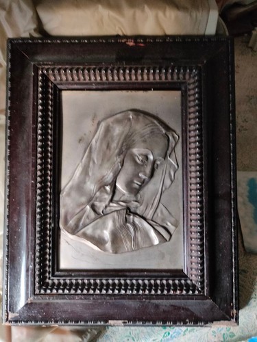 Quadro madonna peltro con - madonna,
