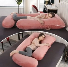 Cuscino Gravidanza Forma J Cuscino Corpo Completo Supporto Maternità per Donna in Gravidanza