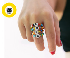 4 PEZZI ANELLO CON PERLINE