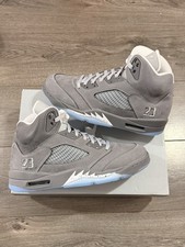 Uk 9 air Jordan 5 grigio lupo