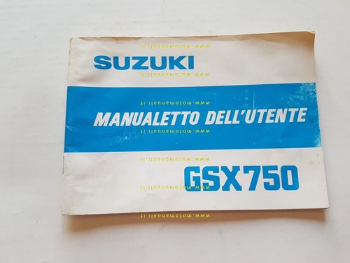 Suzuki gsx 750 1979 manuale - suzuki,