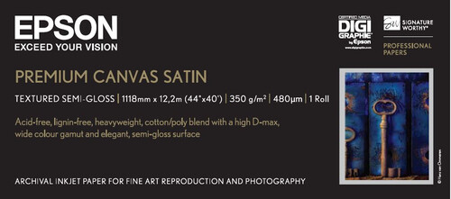 Epson premium canvas satin in - premium,