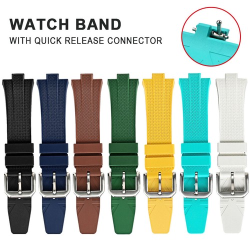 Fkm watch strap convex - fkm,