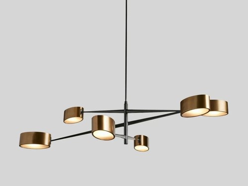 Lampadario sputnik ottone - lampadario,