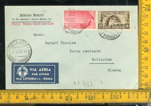 Regno posta aerea - posta, 1936