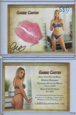 Carta collezionabile firmata e baciata Gabbie Carter #55D modello da collezione Expo