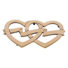 Polished Brass Heart Shaped