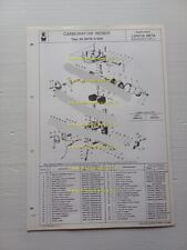 Weber carburatore 34 DATR 4.200 Lancia Beta Montecarlo 1976 catalogo ricambi