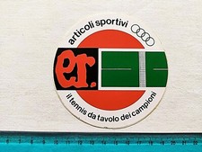 ADESIVO ARTICOLI SPORTIVI ER TENNIS VINTAGE ANNI 80 OLD STICKER AUTOCOLLANT