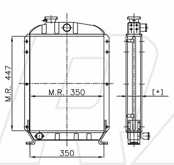 Radiatore trattore per fiat - trattore,