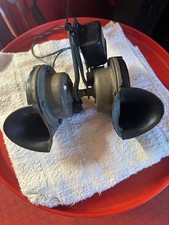 COPPIA TROMBE MOTO FIAM  D'EPOCA  ANNI '70 FUNZIONANTI NERE