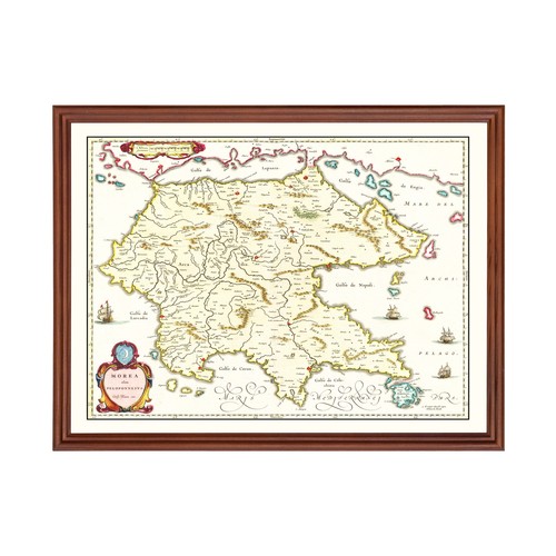 Vecchia mappa della grecia - vecchia,