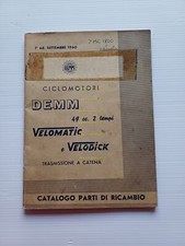 DEMM 49 VeloDick VeloMatic 1960 catalogo ricambi originale parts catalogue