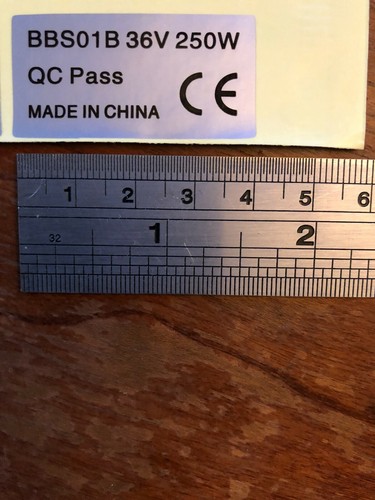 Adesivo etichetta bafang 36v - etichetta,