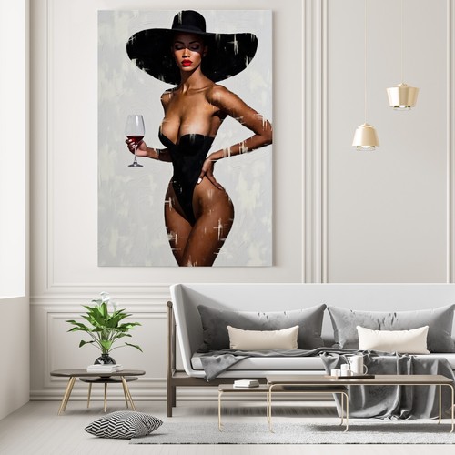 Elegante arte donna nera moda - elegante,