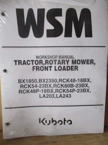 Kubota bx1850 bx2350 workshop - kubota,