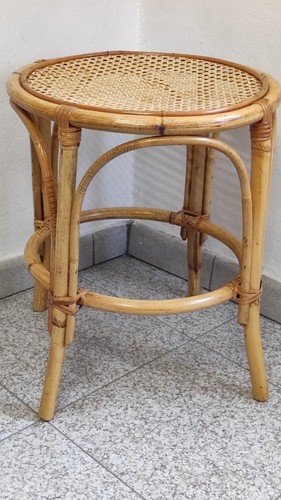 Sgabello vimini rattan vintage - rattan,