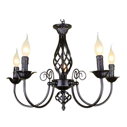 Lampadario luci retrò nero - retrò,