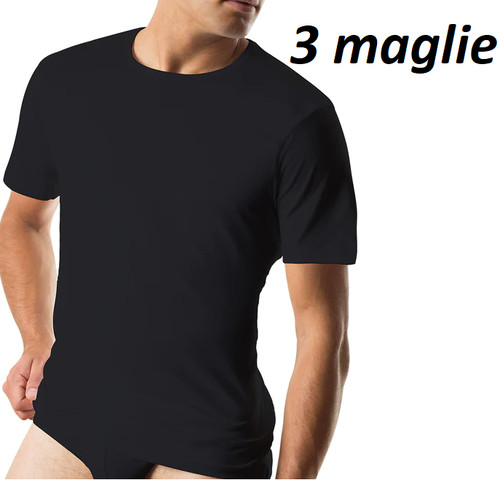 Maglia intima uomo nera - maglia,