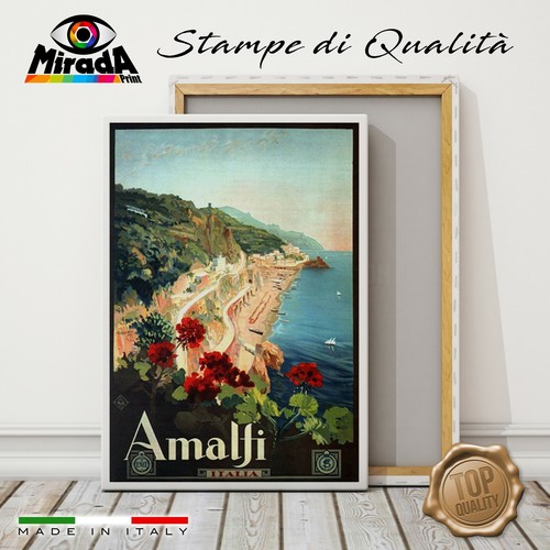 Quadro vintage amalfi - quadro, città