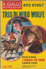 LIBRO TRIS DI NERO WOLFE REX STOUT 673 24 DIC 1961 3 ROMANZI 228 PAGINE GIALLO