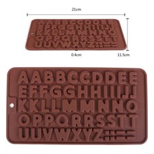  2 Stampi alfabeto silicone cioccolato pasta zuchero REGALO SAN VALENTINO