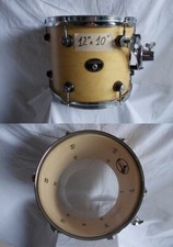 TAMBURO TSB PLUS MN  tom batteria 12" x 10"  + ghiera rim Acero naturale OUTLET