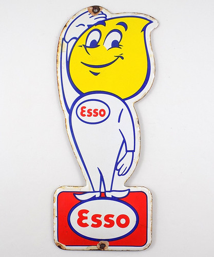 Vintage esso boy porcelain - vintage,